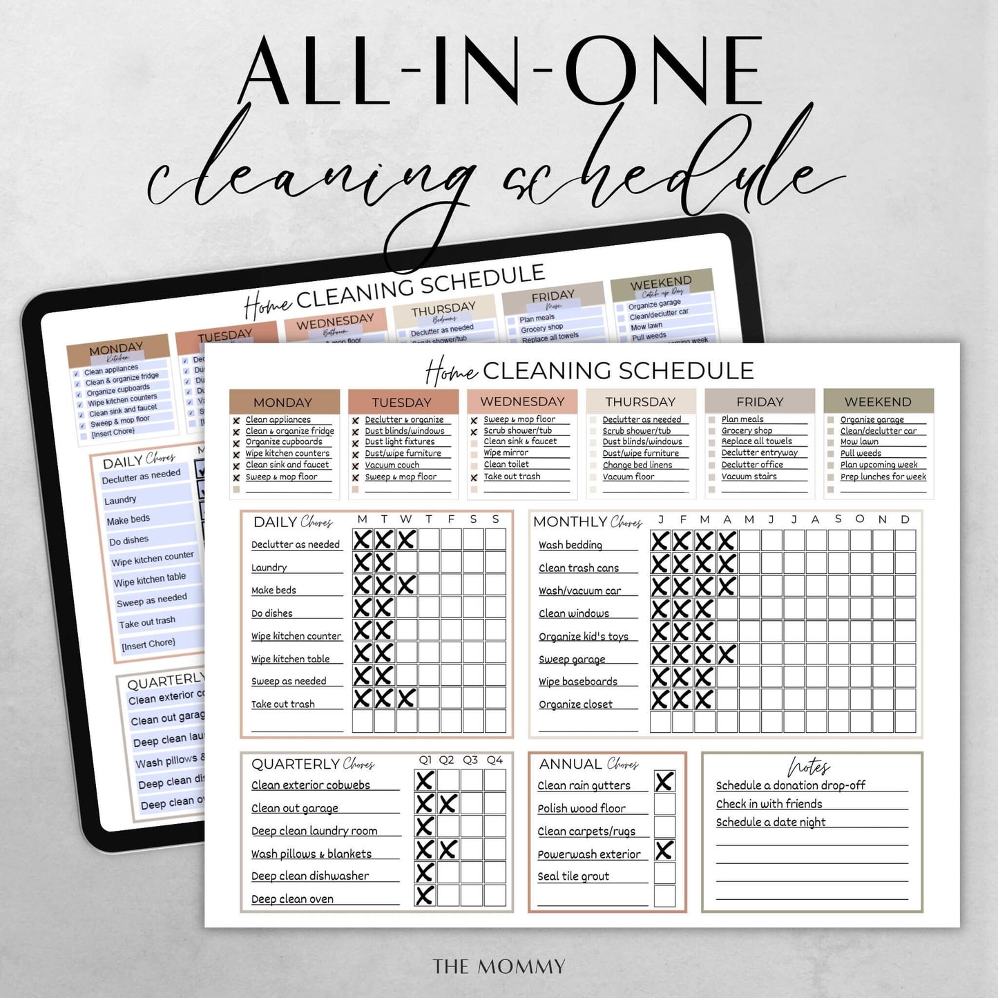 All-in-One Cleaning Schedule