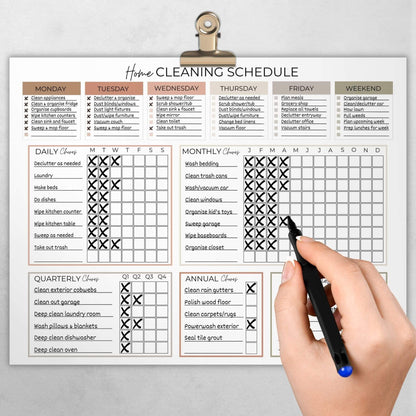 All-in-One Cleaning Schedule